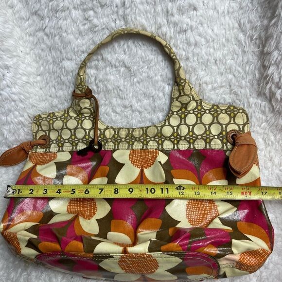 Fossil Key-Per Coated Canvas Floral Large Tote Bag With Key top magnetic closure - Picture 14 of 14